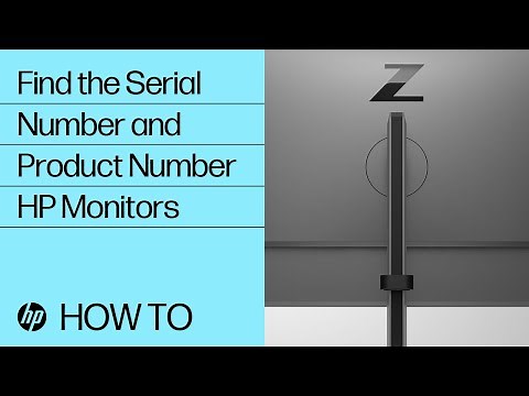 How to Find the Serial Number or Product Number on Your HP Monitor | HP Support