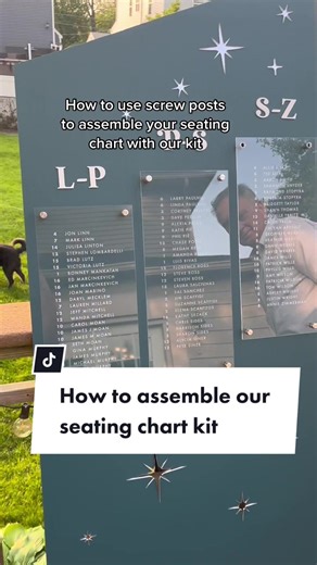 Soothing DIY Wedding Seating Chart Kit Assembly Guide
