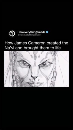 How Everything Is Made on Instagram: "James Cameron designed the Na’vi to feel both alien and emotionally familiar. Their tall, blue, feline-inspired appearance was carefully balanced to seem exotic without being unsettling, helping audiences connect with them while still recognizing they belonged to another world. This contrasted directly with humanity’s industrial mindset in Avatar. Na’vi culture was built from the ground up. Cameron worked with linguist Paul Frommer to create a fully function