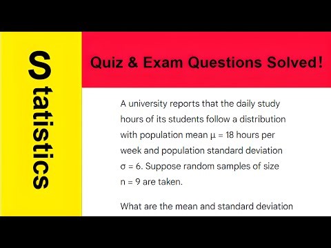 [ University Statistics / AP exam / IB exam ] Sampling Distribution: Mean and Standard Deviation