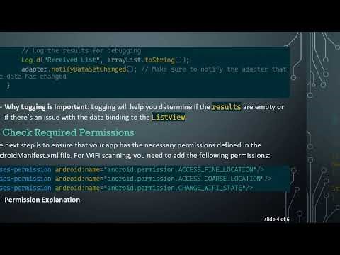 Troubleshooting Your Android App: ListView Not Displaying WiFi Network List