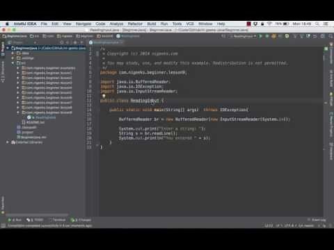IntelliJ Basics - Reading Console Input