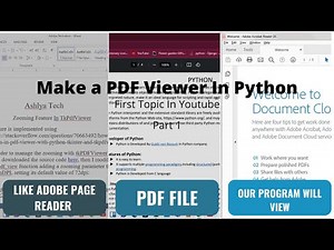 Make A Pdf Viewer In Python|How to create a Pdf Viewer using Python|Pdf file ko kaise chalaye