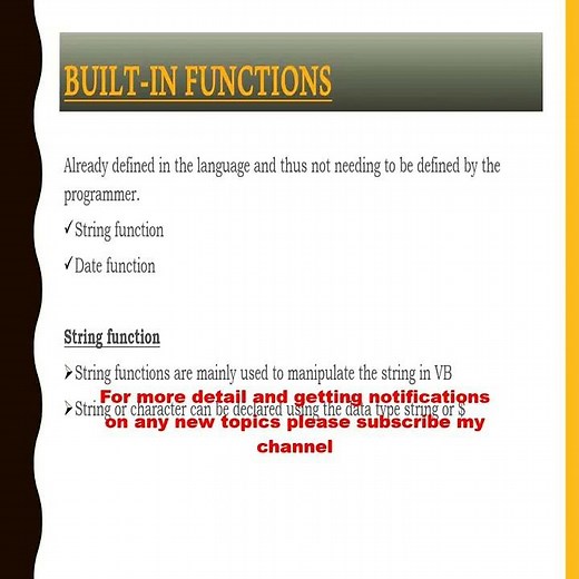 Built in functions in visualbasic| visualbasic tutorial for beginners2020| Simple 2 Learn #shorts