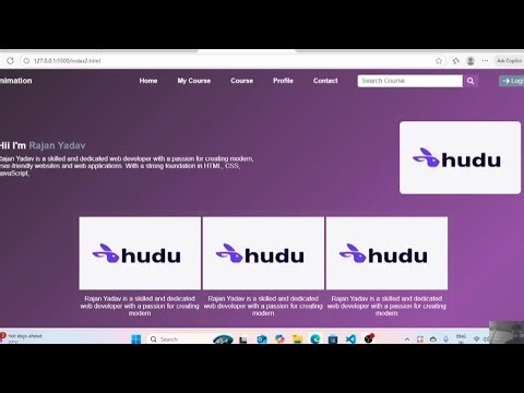 Animetion moving background website using HTML or CSS part 3