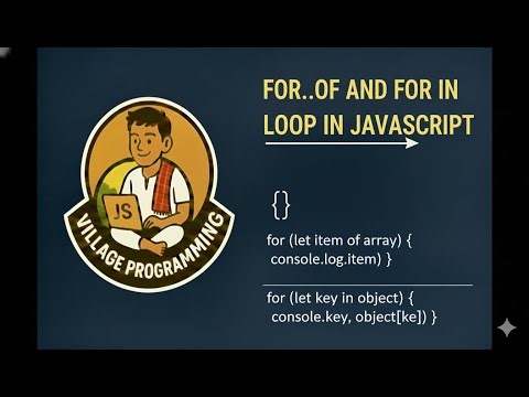 For of loop in JavaScript | For in loop in JavaScript | ‪@VillageProgramming‬ | #javascripttutorial