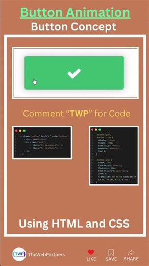 Create a Professional Animated Button Concept | HTML and CSS #html #css