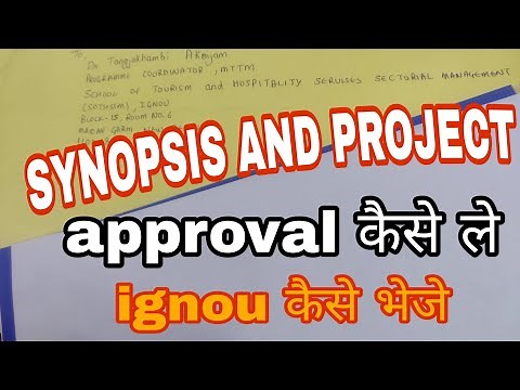 Ignou synopsis || ignou project || process of synopsis and project