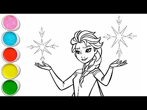 How to Draw Elsa from Frozen - Easy Step-by-Step Guide for Kids! ❄️