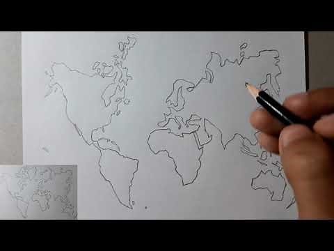 Cómo dibujar un mapamundi | How to draw a world map |HD
