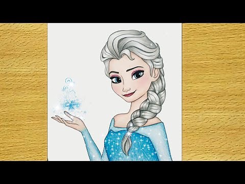 How to draw Disney Elsa | Easy Drawing Tutorial For Beginners | Step by step | Frozen