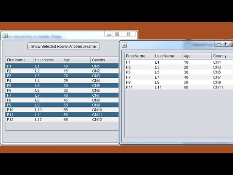 Java - How To Display JTable Selected Rows To Another JFrame JTabel Using Java [ with source code ]
