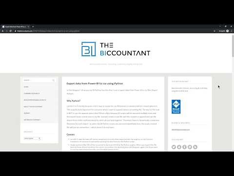 Export data from Power BI using Python