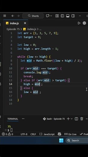 This Binary Search Works… Until It Doesn’t 😱 | JavaScript Interview Trap