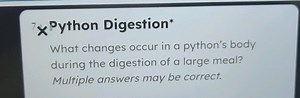 { }^{7} x^{\text {D }} ython Digestion* What changes occur in a... | Filo