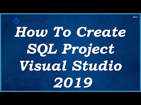 How To Create SQL Project In Visual Studio 2019