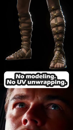 Procedural leather sandals with geometry nodes by Michael