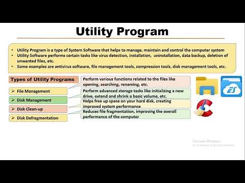 What is Utility Software ? Different types of Utility Software.