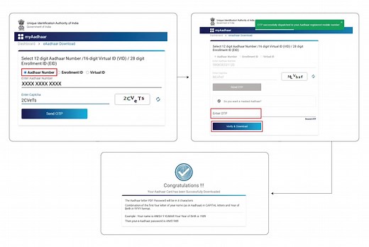 Aadhaar Card Download - How to Download & Print e-Aadhar Card Online