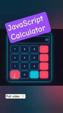 Simple Calculator using HTML CSS and JavaScript #tutorial #shorts #easy #coding #practice
