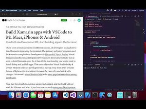 Build Xamarin apps with VS Code to M1 Macs, iPhones & Android