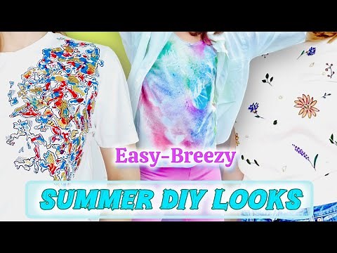 6 Awesome Ideas to Paint on Clothes | DIY Summer Fashion Designs for Beginners in Fabric Painting!