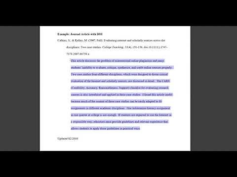 Annotated Bibliography APA Style Formatting and Helpful Advice