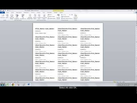 How to Make Address Address Labels with Mail Merge using Excel and Word