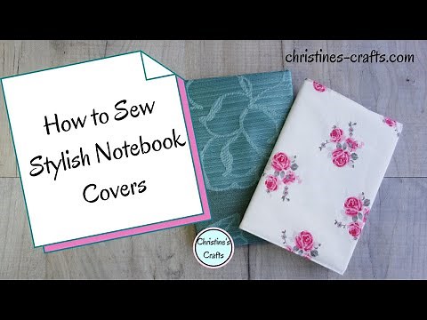 SUPER SIMPLE STYLISH SLIP ON NOTEBOOK COVER DIY - A full Tutorial for How To Sew