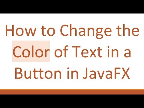 How to Change the Color of Text in a Button in JavaFX