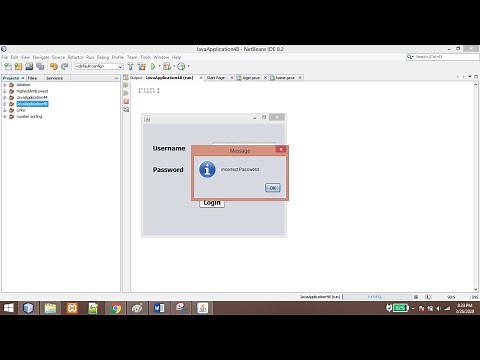 Login system in Netbeans without database