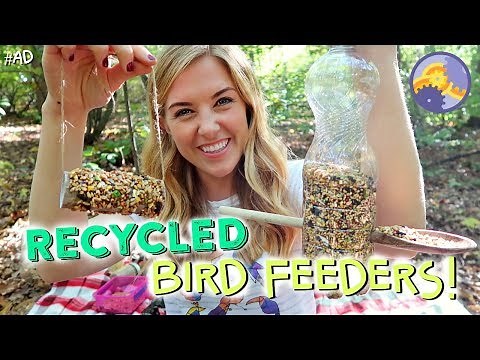 How to make 3 recycled bird feeders! | Maddie Moate