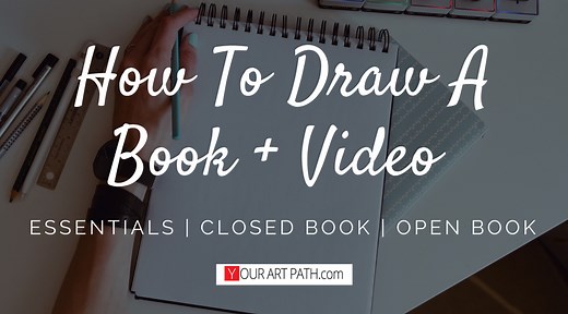 How To Draw A Book Open And Closed Step By Step   Video Tutorial