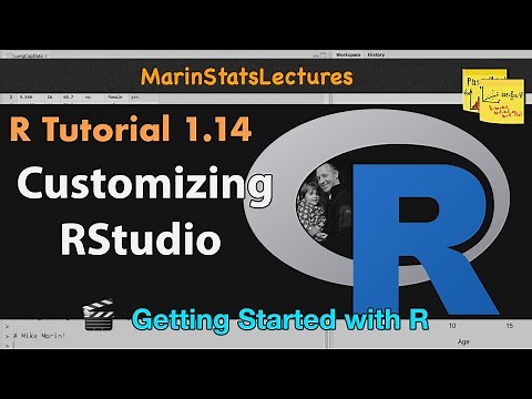 Customizing The Look of R Studio | R Tutorial 1.14 | MarinStatsLectures