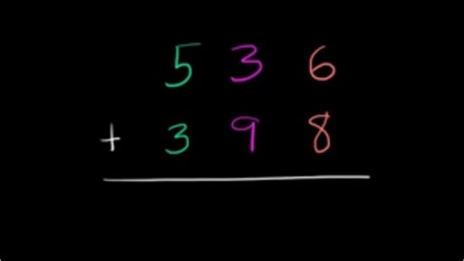 Using place value to add 3-digit numbers: part 1