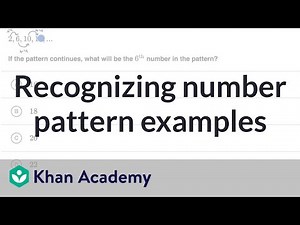 Recognizing number pattern examples