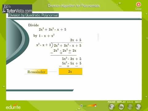 Division Algorithm For Polynomials