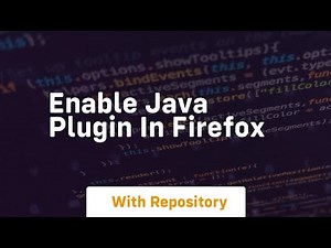 enable java plugin in firefox