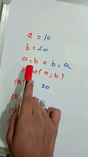 🔥 Python Quiz Day 10 | Swap Two Variables Without a Third Variable | Python Logic Explained #python