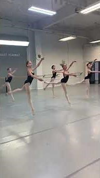 One of our regular ballet classes for students 12-14 years old, California. Big Jumps Combinations.