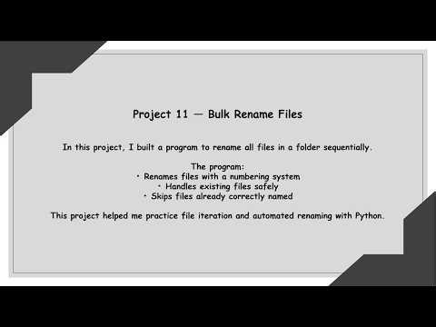 Bulk Rename Files | Python File Automation (Project 11)