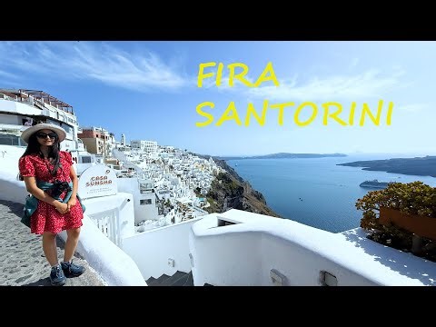 Fira,Santorini,Greece-Walking Tour 2025