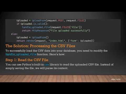 Loading CSV into sqlite3 Database with Django