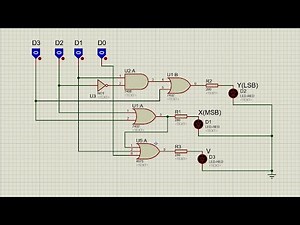 Priority encoder | Explanation and simulation | Proteus 8.9