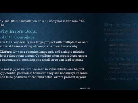 Tackling Confusing Compiler Errors in Visual Studio 2019 C+ + Projects