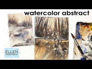 EASY Watercolor Abstract landscape tutorial for beginners
