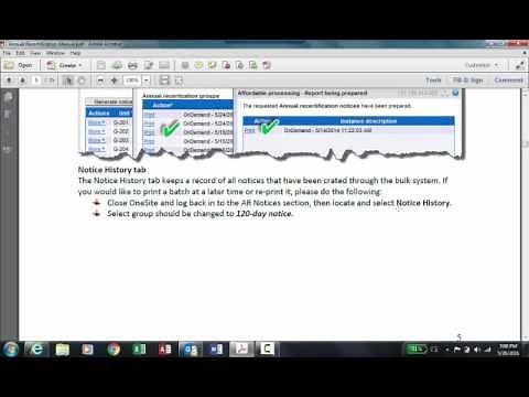 Annual Recertification Overview