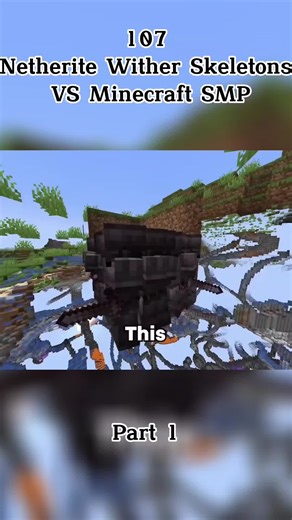107 Netherite Wither Skeletons VS Minecraft SMP #minecraft #minecraftbuilding #gaming #viral #fyp