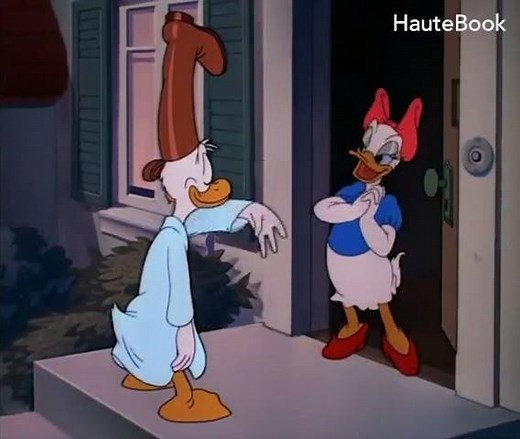 #DonaldDuck is suffering from sleepwalking. In this blessed innocent state, he makes a nightly call at Daisy's in movie ''Sleepy Time Donald'' (1947). Enjoy the best of cartoon clips at - https://goo.gl/YqBBYF | HauteBook