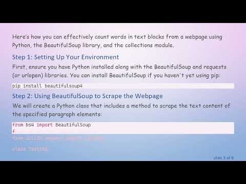 The Ultimate Guide to Extracting Word Counts from a Webpage Using Python